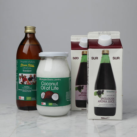 Aronia (Svartsurbær) Saft,Søt Smak, m. Rørsukker Øko - 