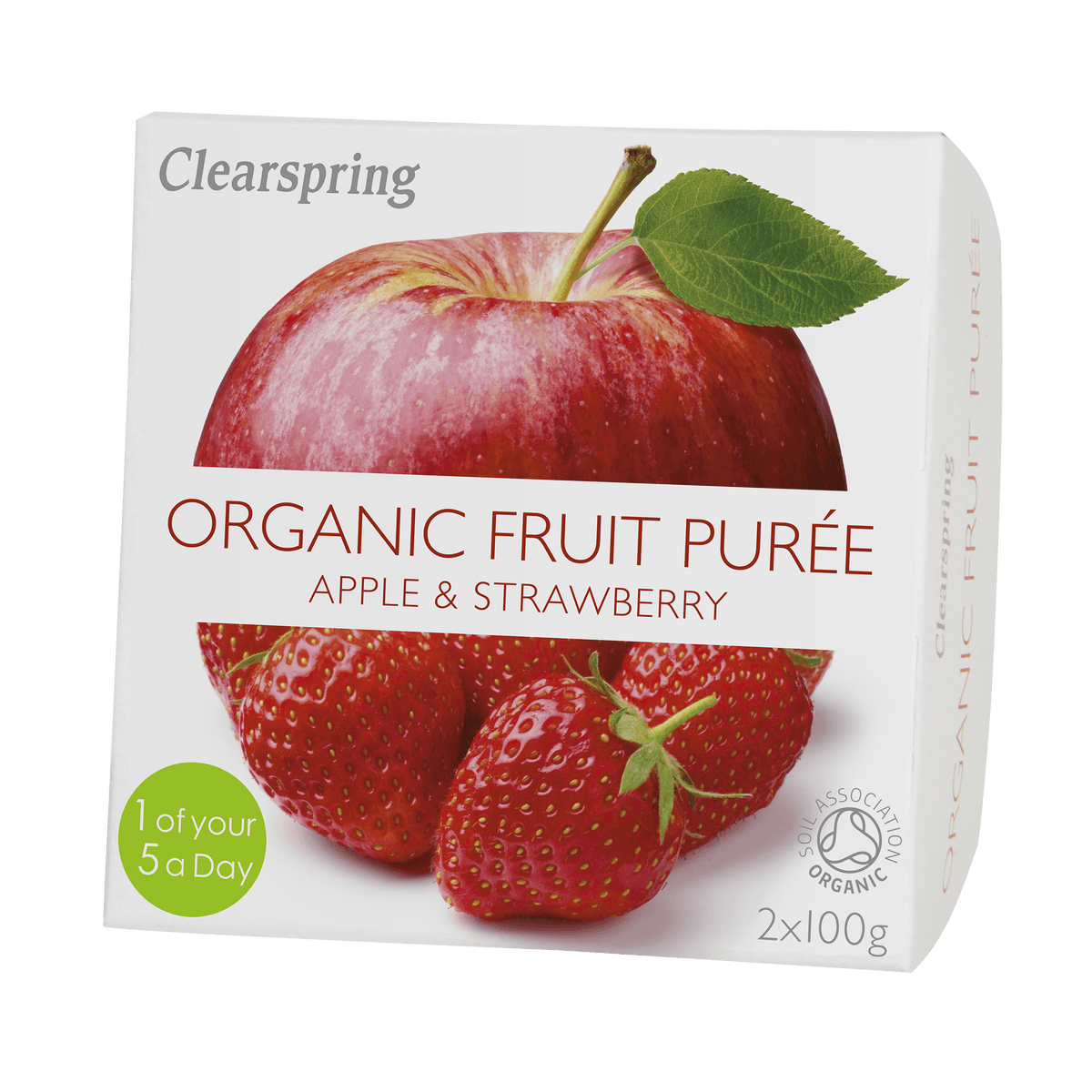 Clearspring Fruktpuré Økologisk 200 g | Eple & Jordbær fra Clearspring