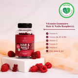 VitaYummy Hair & Nails Raspberry | 60 vingummi