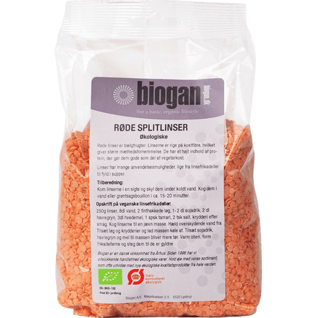 Biogan Økologiske Røde Linser | 750 g