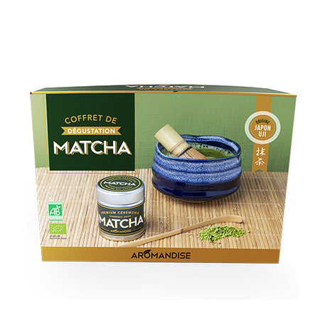 Matcha Teseremoni Sett Økologisk (skål, matcha, skje, visp)