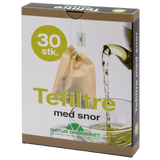 Natur-Drogeriet Tefiltre Med Snor Engangsfilter, Ubleket fra Natur-Drogeriet
