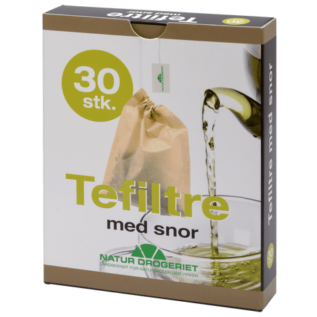 Natur-Drogeriet Tefiltre Med Snor Engangsfilter, Ubleket fra Natur-Drogeriet