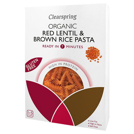 Røde Linser & Brun Ris Fusilli Øko Glutenfri