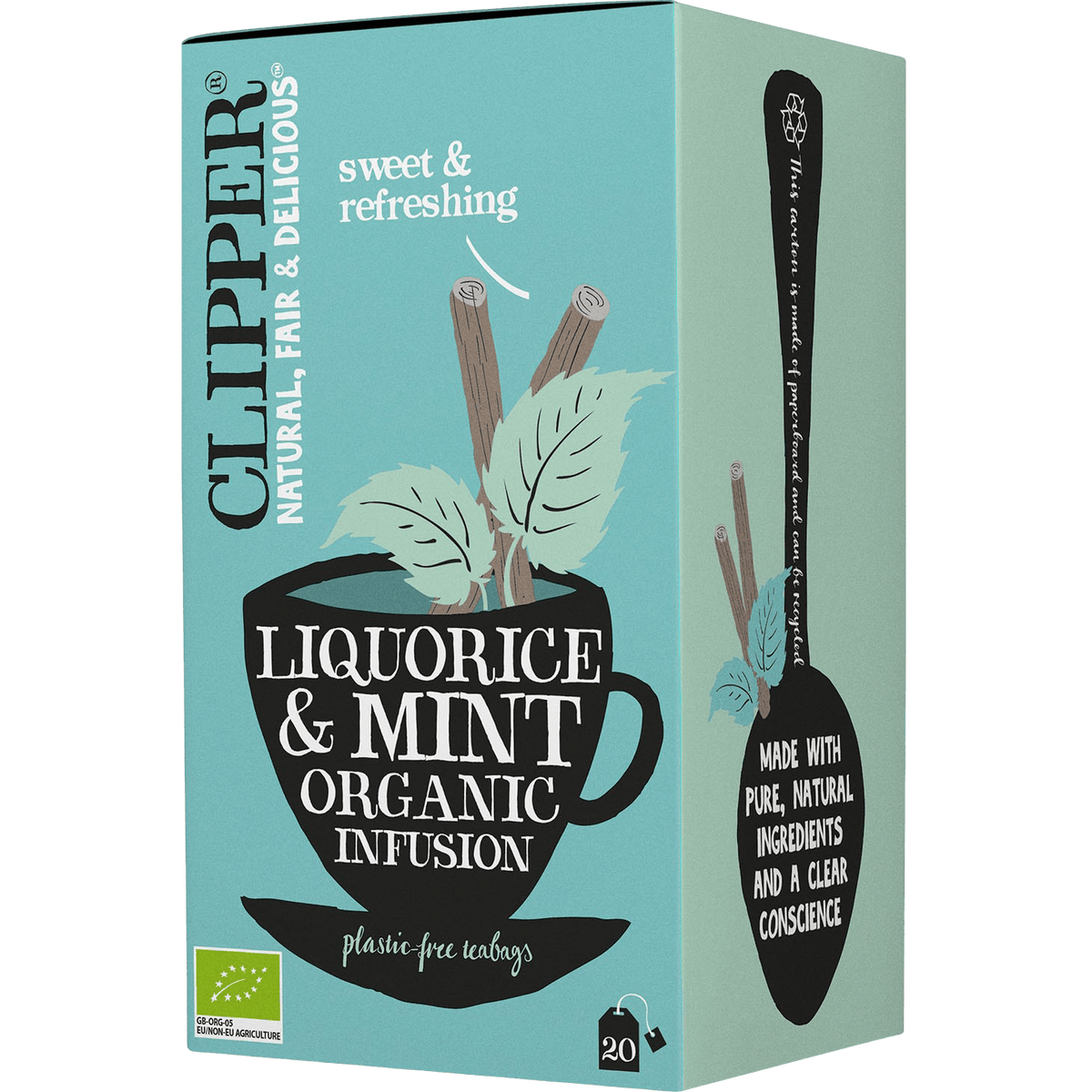 Clipper Lakrisrot & Peppermynte Te Økologisk | 20 Breve fra Clipper