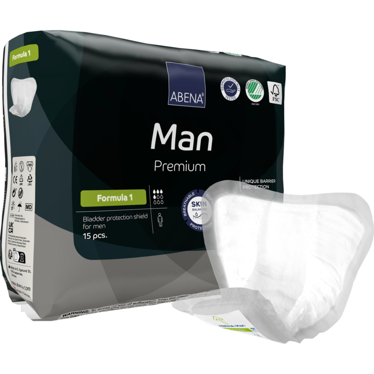 Man Formula 1 for menn, Inkontinensbeskyttelse med teip, Premium