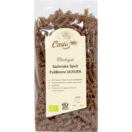 Castagno Spelt Skruer Fullkorn Økologisk | 500 g