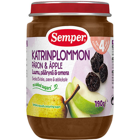 Semper Fruktpuré med sviske, pære og eple fra 4 mnd. | 190 g fra Semper