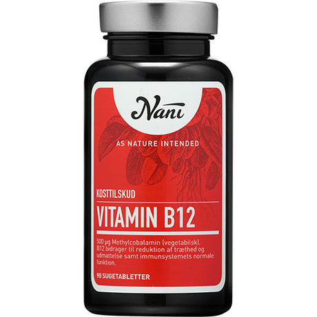 Nani Vitamin B12 Kosttilskudd | 90 tabletter fra Nani