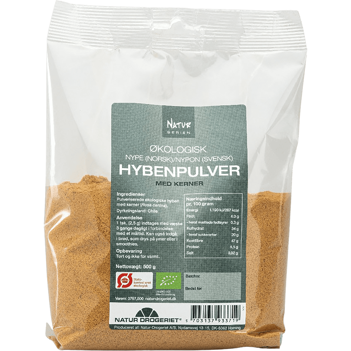 Natur-Drogeriet Nype Pulver Fint M. frø Økologisk | 500 g
