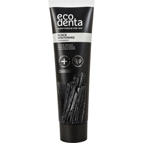 ecodenta Tannkrem Svart Kull Uten Fluor | 100 ml