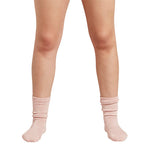 Women´s Chunky Bed Sock Dusty Pink/hvit Space Dye