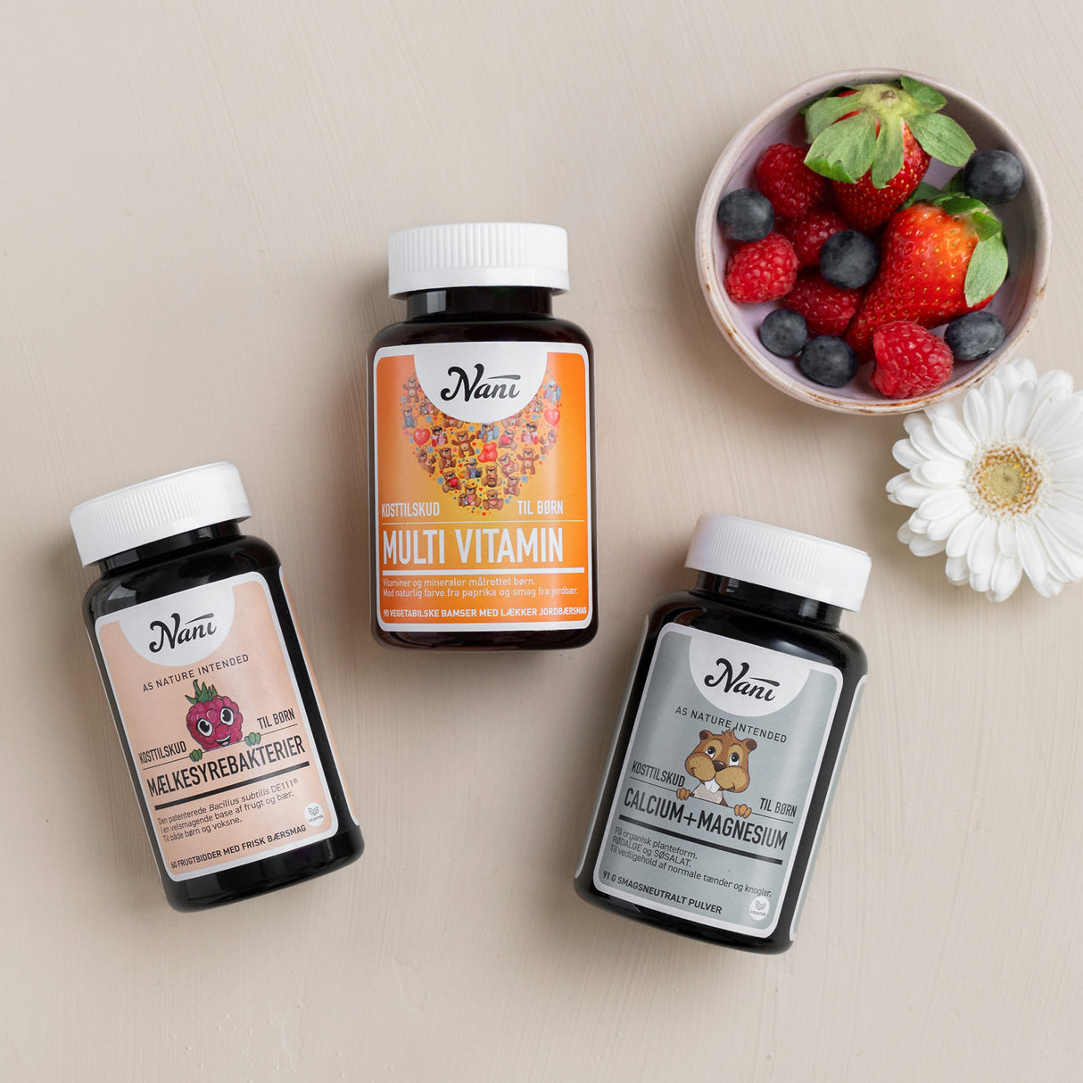 Nani Kalsium+Magnesium for barn | 91 g fra Nani