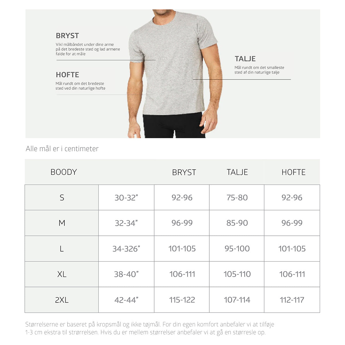 Bambus T-shirt Crewneck Menn Hvit
