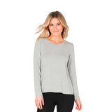 Boody Women´s Long Sleeve Round Neck T-shirt Grå | Str. S fra Boody