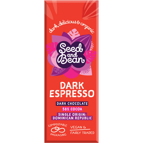 Seed & Bean Mørk Sjokolade 58% Espresso Økologisk | 25 g fra Seed & Bean