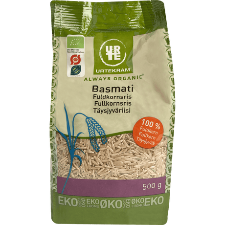 Urtekram Fullkorns Basmatiris Økologisk | 500 g fra Urtekram