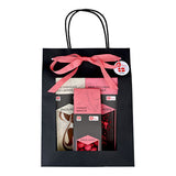 Sjokolade Gourmet Gavepose Rosa Øko M. 2 Sjokoladebarer og Dragee Mandler fra Økoladen