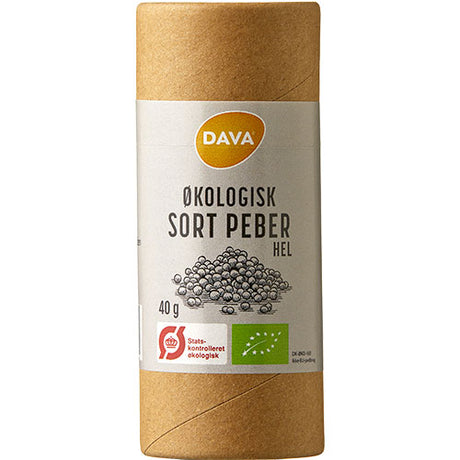 Økologisk sort pepper, hel