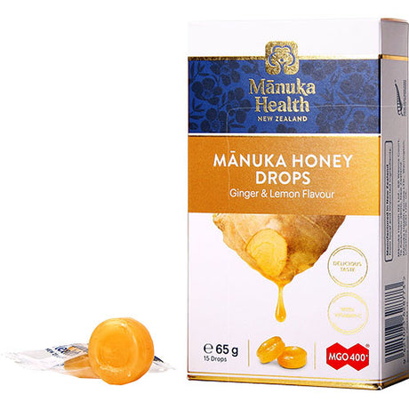 Lekre sugetabletter med Manuka-honning og naturlig sitron og ingefærsmak