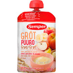 Grøt med eple, fersken og banan fra 6 mnd.