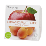 Clearspring Fruktpuré Økologisk 200 g | Eple Og Aprikos fra Clearspring