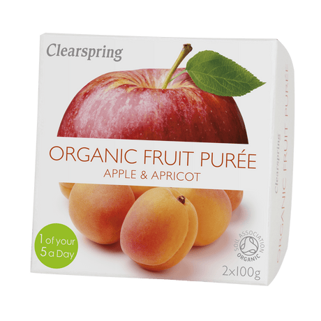 Clearspring Fruktpuré Økologisk 200 g | Eple Og Aprikos