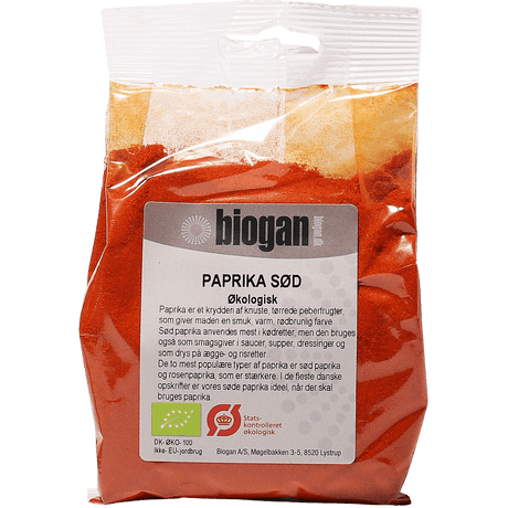 Biogan Søt Paprika Økologisk | 100 g