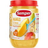 Fruktpuré med mango og banan fra 5 mnd. fra Semper
