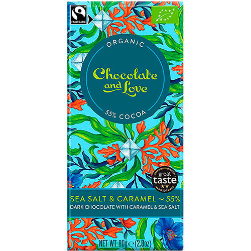 Sjokolade Sea Salt & Caramel 55% Øko fra 