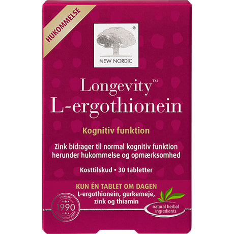New Nordic Longevity L-ergothionein | 30 tabletter fra New Nordic