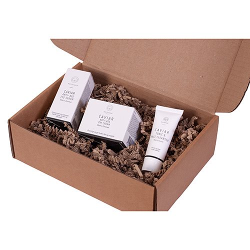 Gaveæske Caviar Cleansing Gel Day creme, Eye serum fra Naturfarm