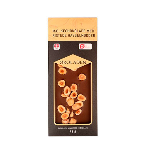 Sjokolade Melk M. Ristede Hasselnøtter Øko