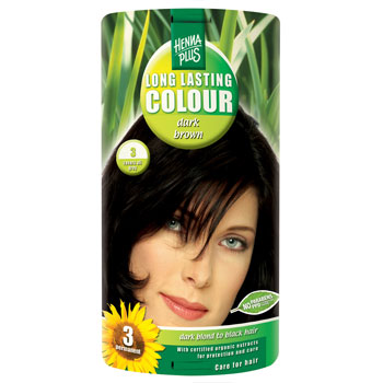 Henna Hårfarge Plus 3 Dark Brown Long Lasting Colour