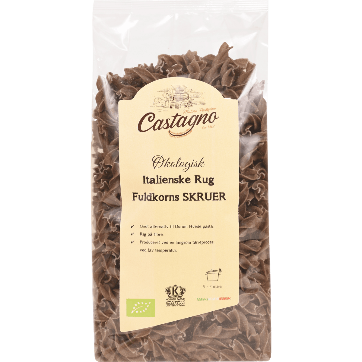 Castagno Rug Skruer Fullkorn Økologisk | 500 g