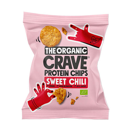 Veganske protein chips m. Sweet chili Økologisk