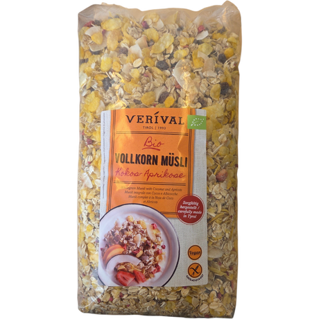 Verival Müsli - Kokos-Aprikos Økologisk Glutenfri | 1400 g fra Verival