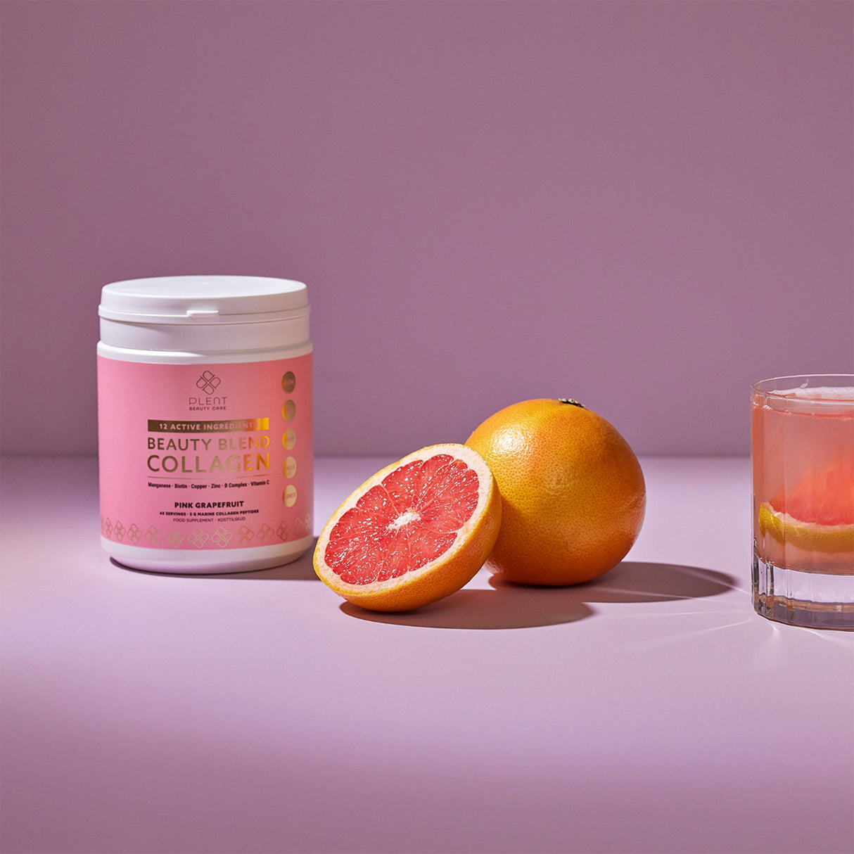 Plent Beauty Blend Collagen | Pink Grapefruit fra Plent