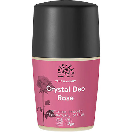Urtekram Rose Crystal Roll-On Deodorant, Vegansk og Økologisk | 50 ml fra Urtekram