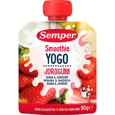 YOGO Smoothie med banan og jordbær fra 6 mnd.