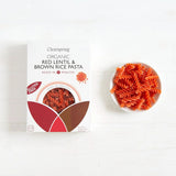 Røde Linser & Brun Ris Fusilli Øko Glutenfri