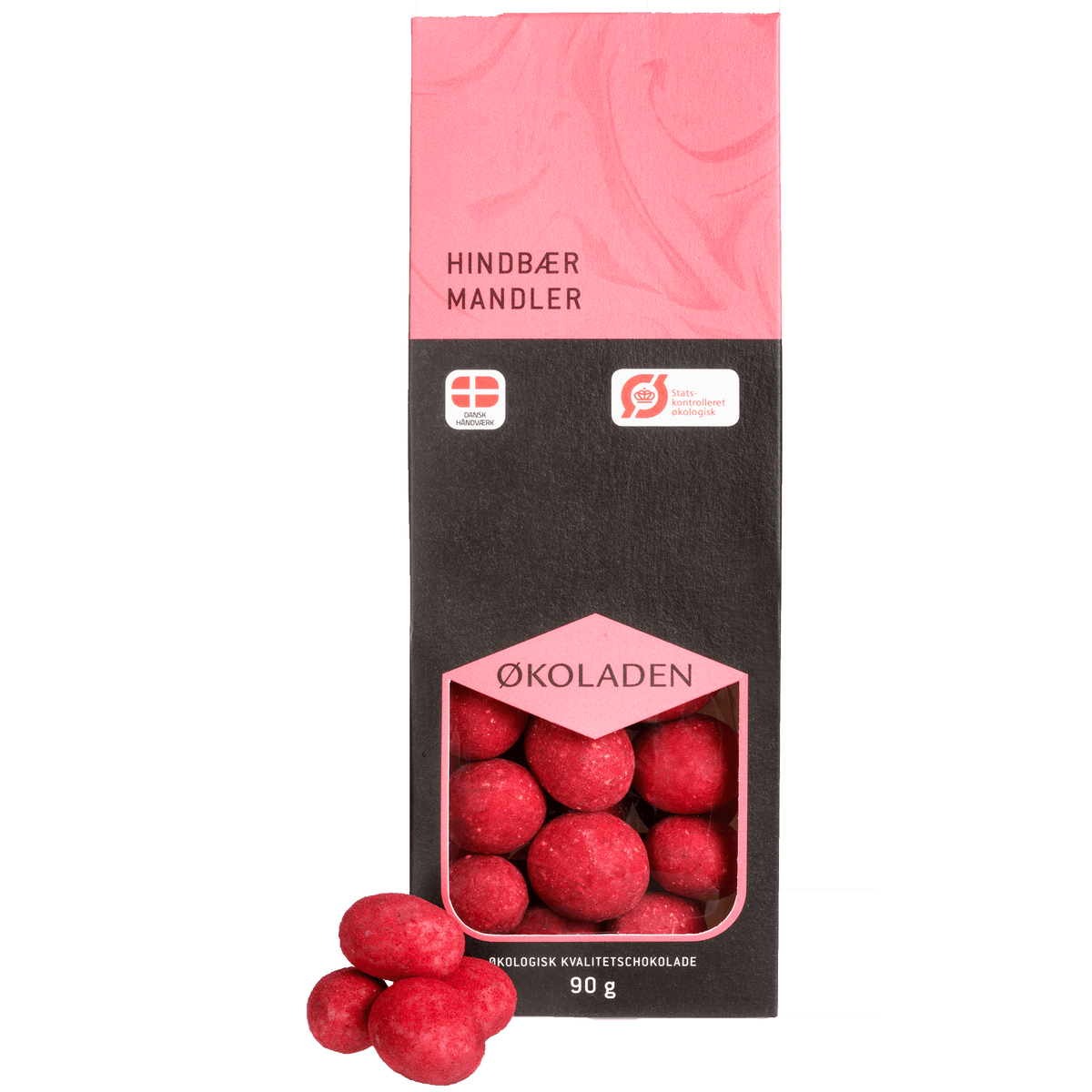 Økoladen Bringebær Mandler | 90 g