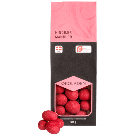 Økoladen Bringebær Mandler | 90 g