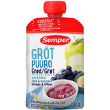 Grøt med blåbær og eple fra 6 mnd. fra Semper