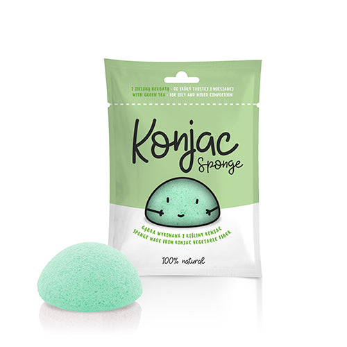 Konjac Svamp Grønn til Normal og Fet Hud