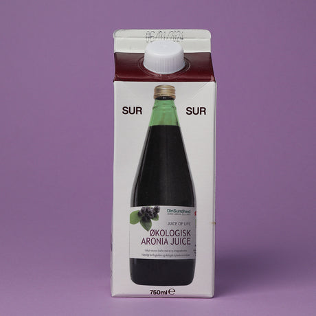 100% Aronia (Svartsurbær) Saft Sur Smak Naturel Øko