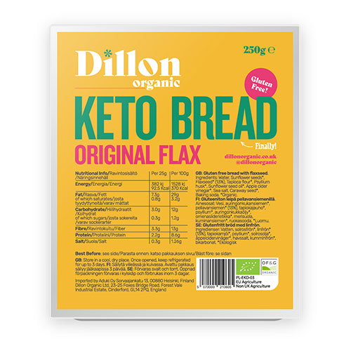 Ketobrød original m. Linfrø Øko Glutenfri