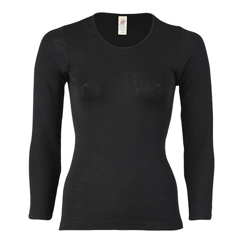 Bluse Merinoull og Silke Black fra 