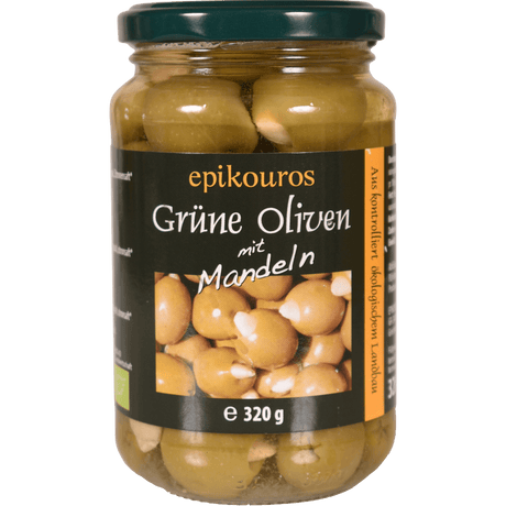 Rømer Oliven Grønne m.mandler Gresk Økologisk | 320 g