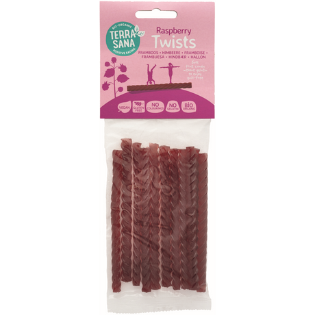 Terrasana Fruktstenger Twist Bringebær Økologisk | 75 g